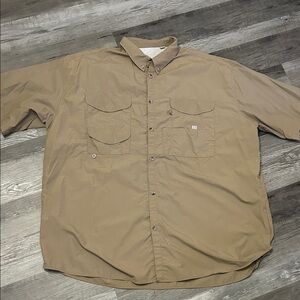Classic Men's Brown Button-Down Shirt